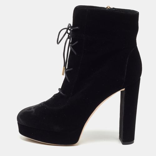 Jimmy Choo Black Velvet Deon Ankle Boots Size 38 - Jimmy Choo - Modalova