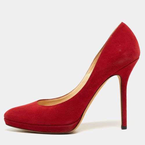 Jimmy Choo Red Suede Aimee Platform Pumps Size 38 - Jimmy Choo - Modalova