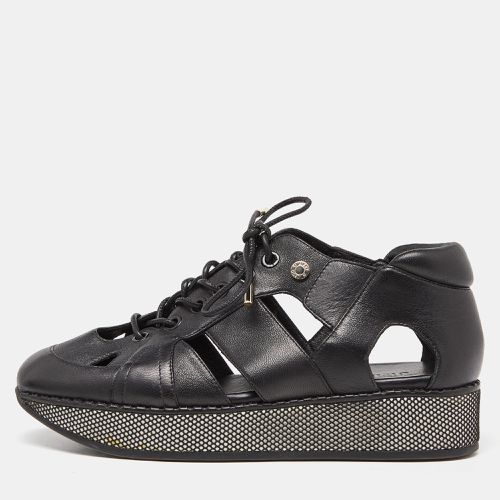 Jimmy Choo Black Cut Out Leather Morton Sneakers Size 36 - Jimmy Choo - Modalova