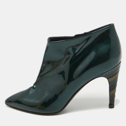 Jimmy Choo Green Patent Leather Ankle Boots Size 35.5 - Jimmy Choo - Modalova