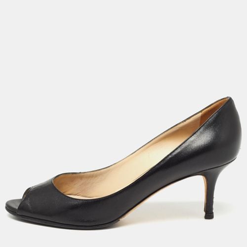 Jimmy Choo Black Leather Evelyn Peep Toe Pumps Size 38 - Jimmy Choo - Modalova