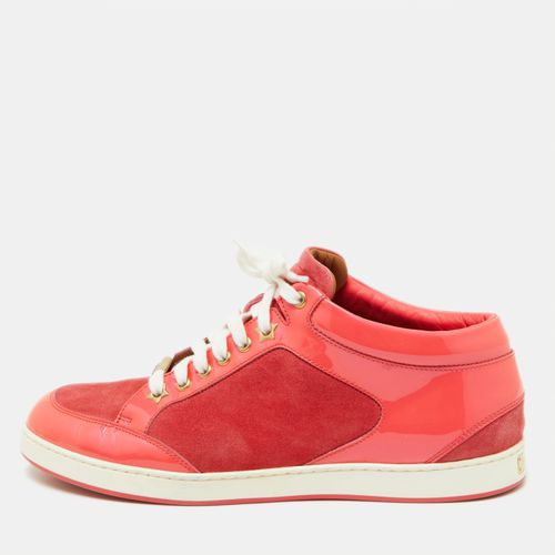 Jimmy Choo Two Tone Suede and Patent Leather Miami Sneakers Size 41 - Jimmy Choo - Modalova