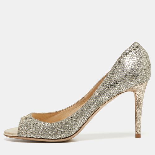 Jimmy Choo Silver/Gold Glitter Fabric Evelyn Pumps Size 39.5 - Jimmy Choo - Modalova