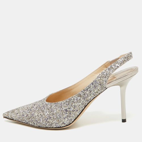 Jimmy Choo Metallic Glitter Ivy Pointed Toe Slingback Pumps Size 38 - Jimmy Choo - Modalova