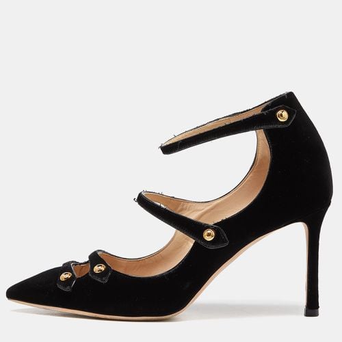 Jimmy Choo Black Velvet Lacey Pumps Size 39.5 - Jimmy Choo - Modalova