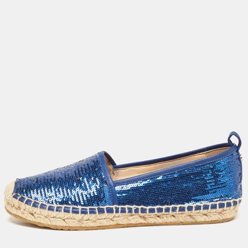 Jimmy Choo Blue Sequins Espadrille Flats Size 36.5 - Jimmy Choo - Modalova