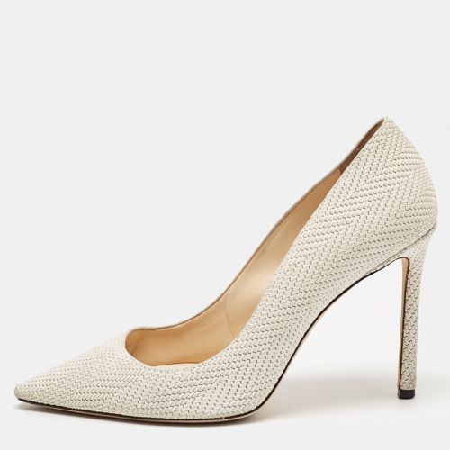 Jimmy Choo White Knitted Nubuck Leather Romy Pumps Size 38.5 - Jimmy Choo - Modalova