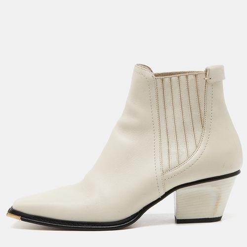 Jimmy Choo Off White Leather Ankle Boots Size 37 - Jimmy Choo - Modalova