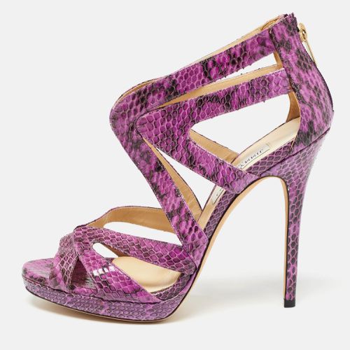 Jimmy Choo Purple Watersnake Platform Sandals Size 41 - Jimmy Choo - Modalova