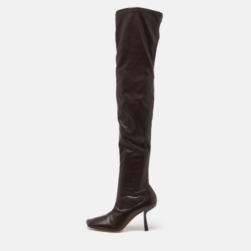 Jimmy Choo Brown Leather Over The Knee Length Boots Size 40 - Jimmy Choo - Modalova