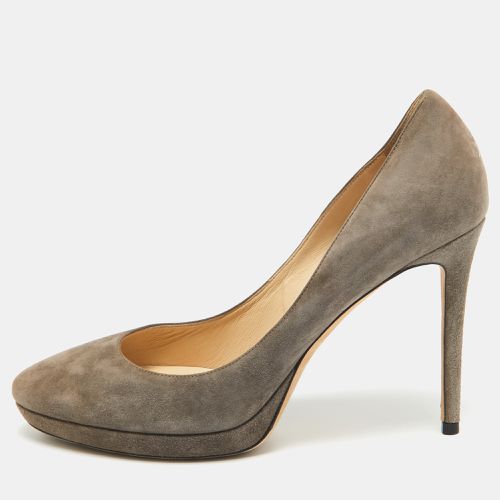 Jimmy Choo Grey Suede Cosmic Pointed Toe Pumps Size 39 - Jimmy Choo - Modalova