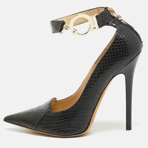 Jimmy Choo Black Python Ankle Cuff Pumps Size 38.5 - Jimmy Choo - Modalova