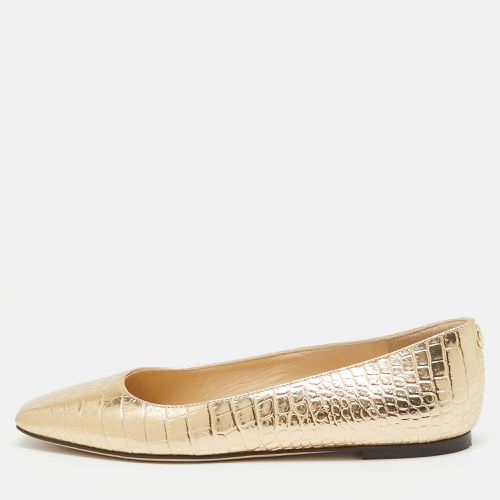 Jimmy Choo Gold Embossed Croc Mirele Ballet Flats Size 36 - Jimmy Choo - Modalova