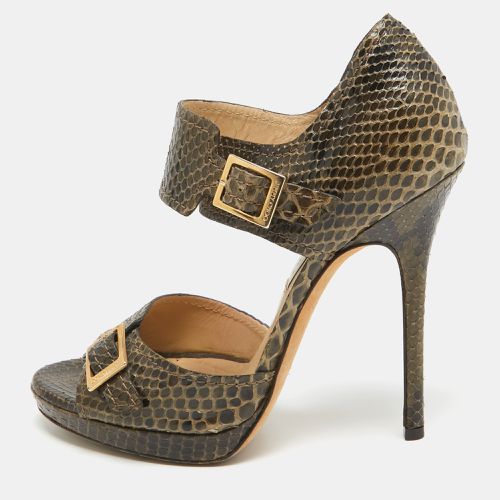 Jimmy Choo Green/Brown Python Buckle Pumps Size 36.5 - Jimmy Choo - Modalova