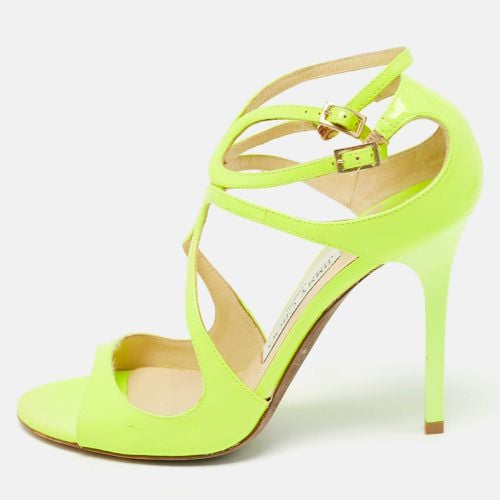 Jimmy Choo Neon Yellow Leather Lance Sandals Size 36 - Jimmy Choo - Modalova