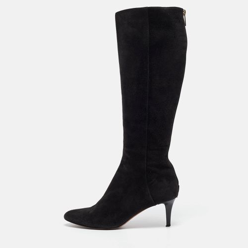 Jimmy Choo Black Suede Pointed Toe Knee Length Boots Size 36.5 - Jimmy Choo - Modalova