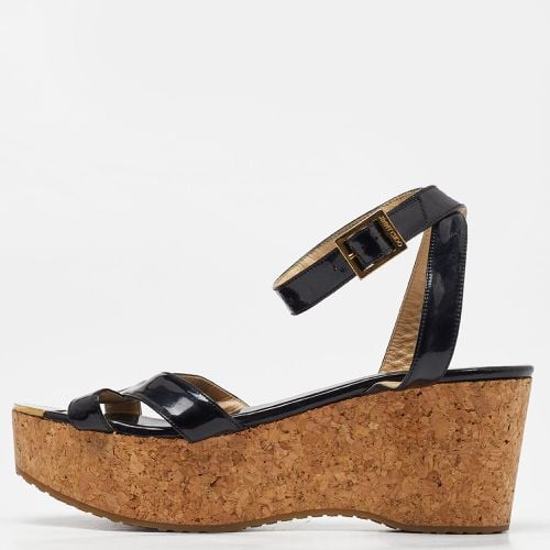 Patent Leather Cork Wedge Platform Ankle Strap Sandals Size 39 - Jimmy Choo - Modalova