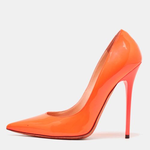 Jimmy Choo Orange Patent Leather Pointed Toe Pumps Size 37 - Jimmy Choo - Modalova