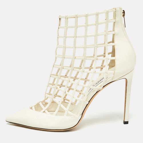 Jimmy Choo White Leather Sheldon Cage Pumps Size 41 - Jimmy Choo - Modalova