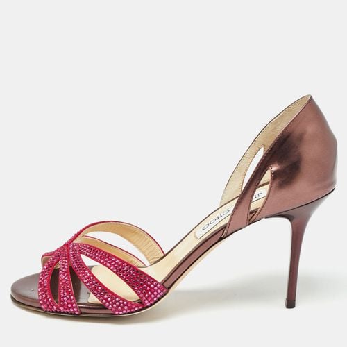 Jimmy Choo Pink/Purple Suede and Leather Bauble Sandals Size 37.5 - Jimmy Choo - Modalova