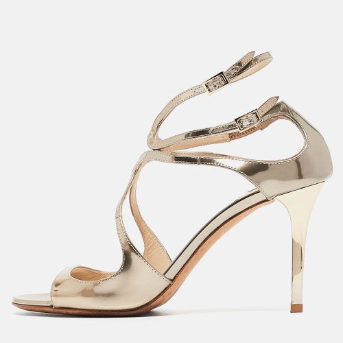 Jimmy Choo Gold Leather Lance Strappy Sandals Size 38.5 - Jimmy Choo - Modalova