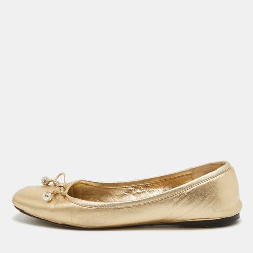 Jimmy Choo Gold Leather Ballet Flats Size 36 - Jimmy Choo - Modalova