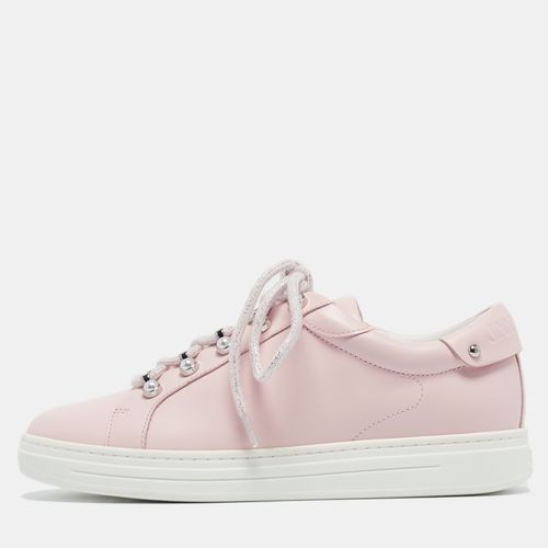 Jimmy Choo Pink Leather Antibes Sneakers Size 38 - Jimmy Choo - Modalova