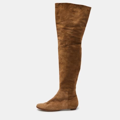 Jimmy Choo Brown Suede Over The Knee Length Boots Size 40 - Jimmy Choo - Modalova