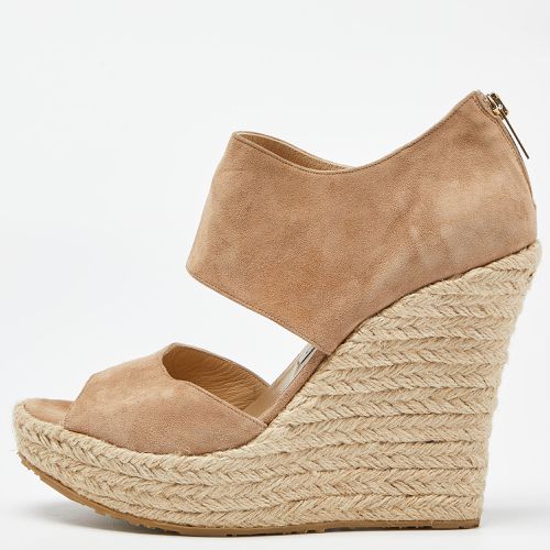 Suede Wedge Espadrille Ankle Strap Sandals Size 38.5 - Jimmy Choo - Modalova