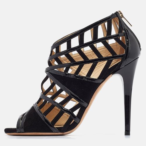 Jimmy Choo Black Patent and Suede Cut Out Sandals Size 39 - Jimmy Choo - Modalova