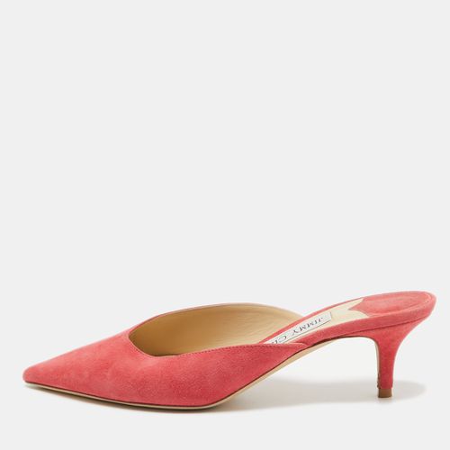 Jimmy Choo Pink Suede Rav Mules Size 38 - Jimmy Choo - Modalova