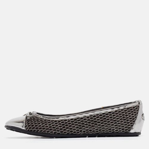 Jimmy Choo Silver Glitter Mesh and Leather Ballet Flats Size 36.5 - Jimmy Choo - Modalova