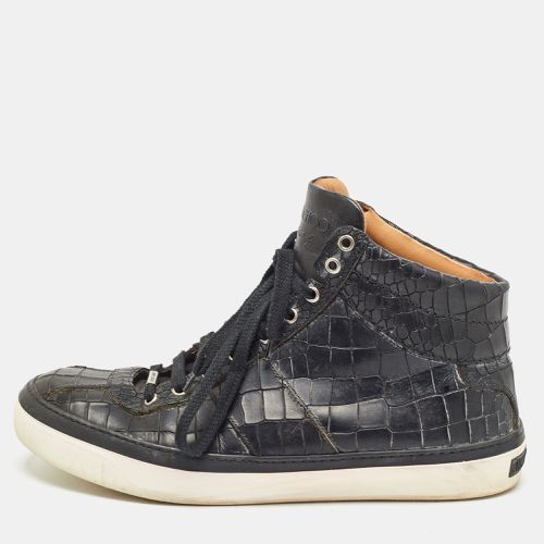 Jimmy Choo Black Croc Embossed Belgravia Sneakers Size 45 - Jimmy Choo - Modalova