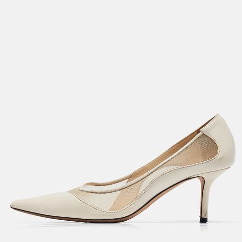 Jimmy Choo Off White Leather and Mesh Love Pumps Size 36 - Jimmy Choo - Modalova