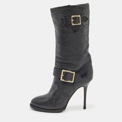 Jimmy Choo Black Leather Ankle Boots Size 38.5 - Jimmy Choo - Modalova