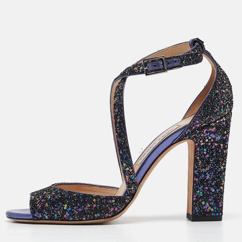 Jimmy Choo Purple Coarse Glitter Carrie Sandals Size 40 - Jimmy Choo - Modalova