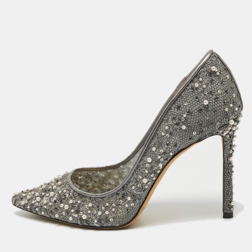 Jimmy Choo Grey Embellished Lace Romy Pumps Size 37 - Jimmy Choo - Modalova