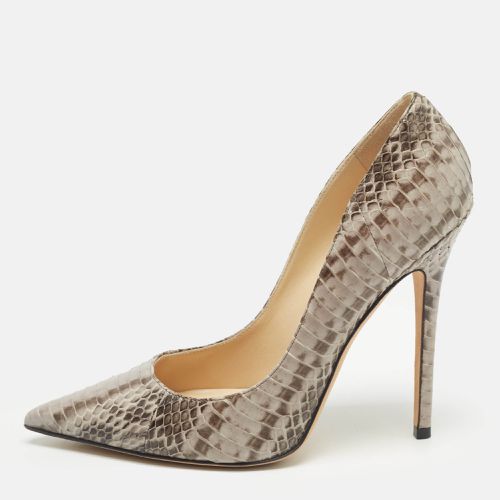 Jimmy Choo Grey Python Leather Romy Pointed Toe Pumps Size 38.5 - Jimmy Choo - Modalova