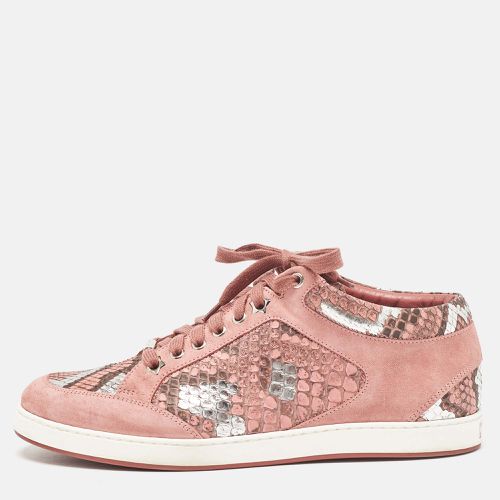 Jimmy Choo Pink Python and Suede Miami Sneakers Size 40 - Jimmy Choo - Modalova