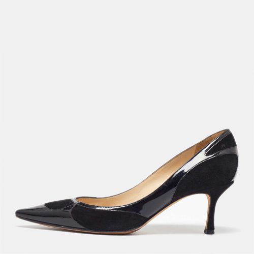 Suede and Patent Leather Pointed Toe Pumps Size 38.5 - Jimmy Choo - Modalova