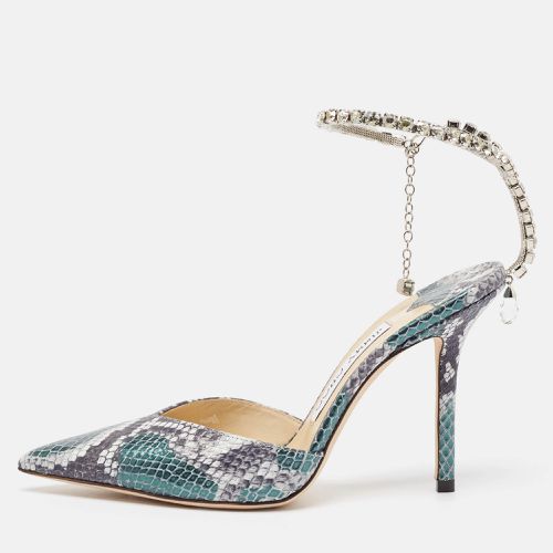 Jimmy Choo Green Snakeskin Embossed Leather Saeda Pumps Size 35 - Jimmy Choo - Modalova