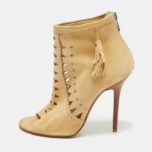 Jimmy Choo Brown Suede Ankle Length Boots Size 38 - Jimmy Choo - Modalova