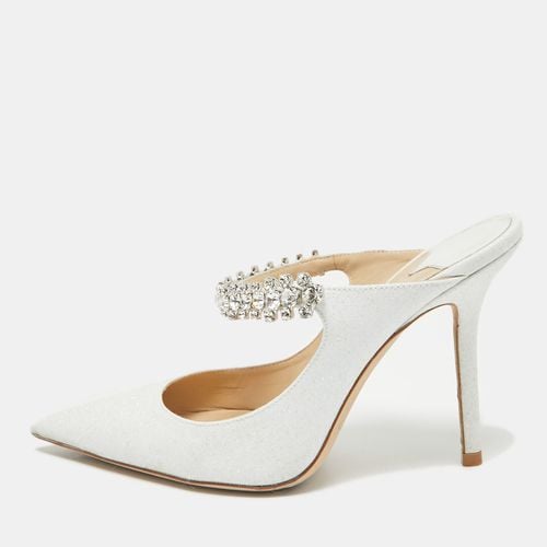 Jimmy Choo White Glitter Bing Mules Size 35 - Jimmy Choo - Modalova