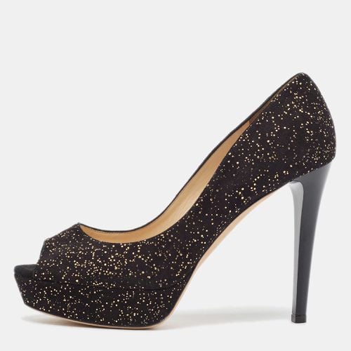 Jimmy Choo Black Suede Dahlia Peep Toe Pumps Size 39 - Jimmy Choo - Modalova