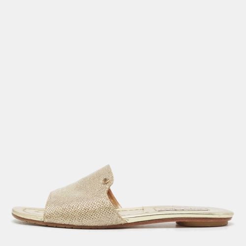 Lurex Fabric Nanda Flat Slides Size 37 - Jimmy Choo - Modalova