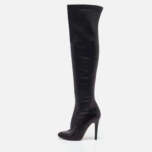 Jimmy Choo Black Leather Over The Knee Boots Size 39 - Jimmy Choo - Modalova