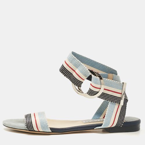 Jimmy Choo Multicolor Canvas Ankle Strap Sandals Size 37 - Jimmy Choo - Modalova