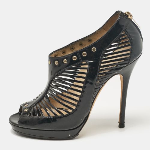 Jimmy Choo Black Patent Leather Caged Platform Sandals Size 38 - Jimmy Choo - Modalova