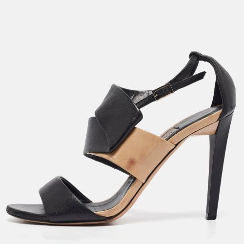 Jimmy Choo Black/Beige Leather and Patent Slingback Sandals Size 36 - Jimmy Choo - Modalova