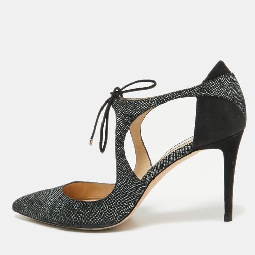 Jimmy Choo Black/Grey Textured Suede Vanessa Pumps Size 42 - Jimmy Choo - Modalova